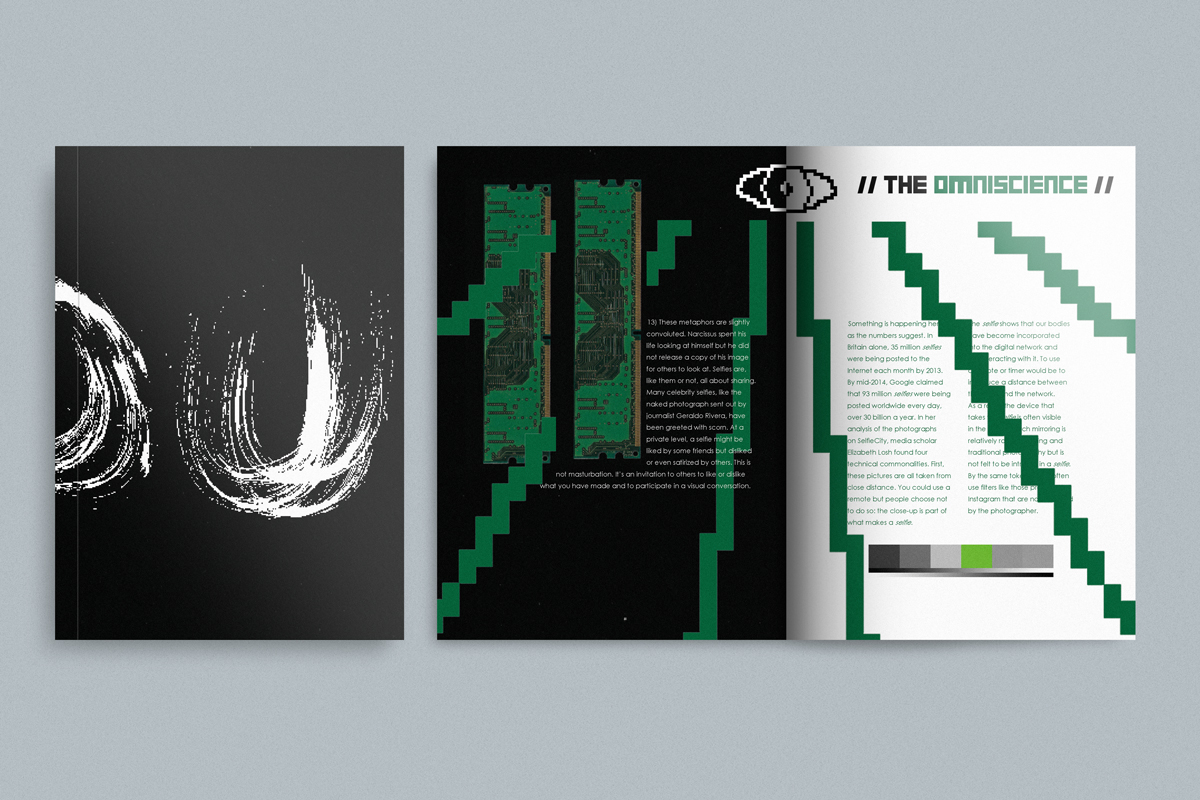 zine cover and double page spread